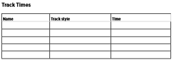 track times